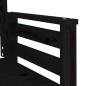 vidaXL Panca da Giardino con Tavolino 2 Posti Nera Legno Massello Pino vidaXL Panca da Giardino con Tavolino 2 Posti Nera Legno Massello Pino