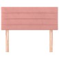 Testiera Rosa 100x5x78/88 cm in Velluto Testiera Rosa 100x5x78/88 cm in Velluto