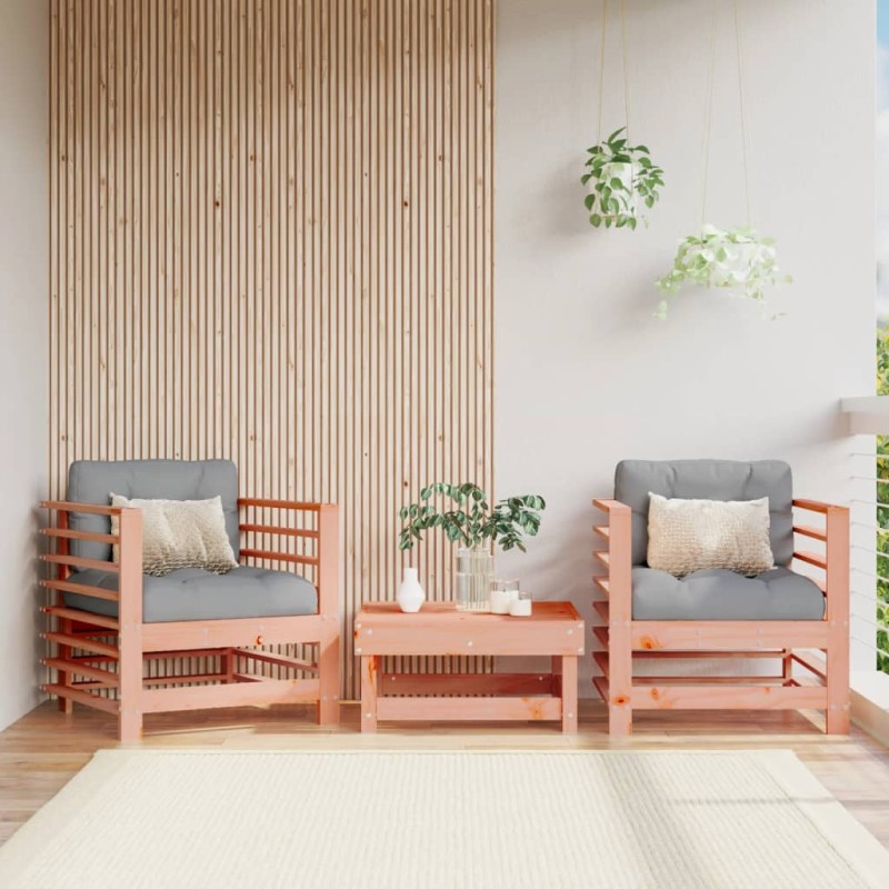 vidaXL Sedie da Giardino 2 pz in Legno Massello di Douglas vidaXL Sedie da Giardino 2 pz in Legno Massello di Douglas