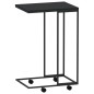 Tavolino con Ruote Nero 40x30x63,5cm in Legno Ingegnerizzato Tavolino con Ruote Nero 40x30x63,5cm in Legno Ingegnerizzato
