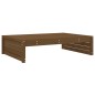 vidaXL Poggiapiedi Giardino Marrone Ambra 120x80cm Legno Massello Pino vidaXL Poggiapiedi Giardino Marrone Ambra 120x80cm Legno Massello Pino
