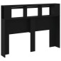 vidaXL Testiera LED Nera 140x18,5x103,5 cm Legno Multistrato vidaXL Testiera LED Nera 140x18,5x103,5 cm Legno Multistrato