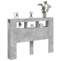 vidaXL Testiera LED Grigio Cemento 140x18,5x103,5 cm Legno Multistrato vidaXL Testiera LED Grigio Cemento 140x18,5x103,5 cm Legno Multistrato