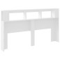 vidaXL Testiera LED Bianca 180x18,5x103,5 cm Legno Multistrato vidaXL Testiera LED Bianca 180x18,5x103,5 cm Legno Multistrato