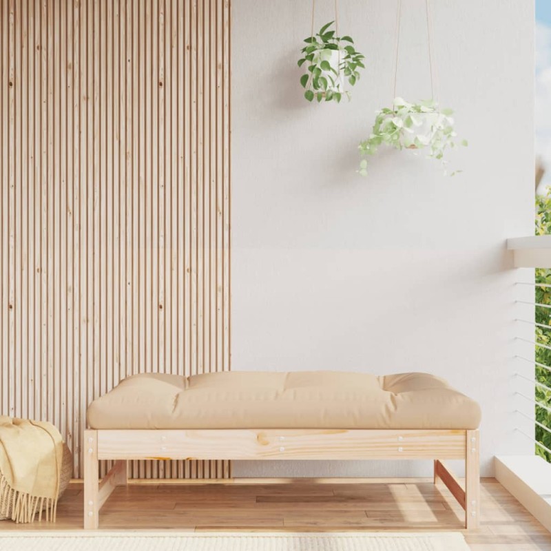 vidaXL Poggiapiedi da Giardino 120x80 cm in Legno Massello di Pino vidaXL Poggiapiedi da Giardino 120x80 cm in Legno Massello di Pino