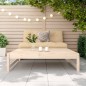vidaXL Poggiapiedi da Giardino 120x80 cm in Legno Massello di Pino vidaXL Poggiapiedi da Giardino 120x80 cm in Legno Massello di Pino