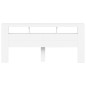 vidaXL Testiera LED Bianca 220x18,5x103,5 cm Legno Multistrato