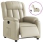 VidaXL Poltrona Reclinabile Elettrica Crema in Similpelle