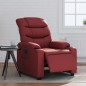 vidaXL Poltrona Reclinabile Elettrica Rosso Vino in Similpelle