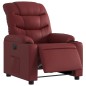 vidaXL Poltrona Reclinabile Elettrica Rosso Vino in Similpelle