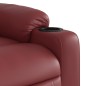 vidaXL Poltrona Reclinabile Elettrica Rosso Vino in Similpelle