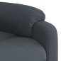 vidaXL Poltrona Elettrica Reclinabile Grigio Scuro in Vera Pelle