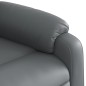 vidaXL Poltrona Reclinabile Elettrica Grigia in Similpelle