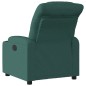 vidaXL Poltrona Elettrica Reclinabile Verde Scuro in Tessuto