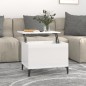 Tavolino Salotto Bianco Lucido 60x44,5x45 cm Legno Multistrato Tavolino Salotto Bianco Lucido 60x44,5x45 cm Legno Multistrato