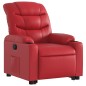 vidaXL Poltrona Alzapersona Reclinabile Rosso in Similpelle