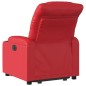 vidaXL Poltrona Alzapersona Reclinabile Rosso in Similpelle