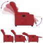 vidaXL Poltrona Alzapersona Reclinabile Rosso in Similpelle