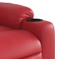 vidaXL Poltrona Alzapersona Reclinabile Rosso in Similpelle