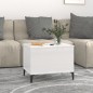 Tavolino Salotto Bianco Lucido 60x44,5x45 cm Legno Multistrato Tavolino Salotto Bianco Lucido 60x44,5x45 cm Legno Multistrato