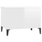 Tavolino Salotto Bianco Lucido 60x44,5x45 cm Legno Multistrato Tavolino Salotto Bianco Lucido 60x44,5x45 cm Legno Multistrato