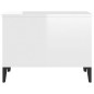 Tavolino Salotto Bianco Lucido 60x44,5x45 cm Legno Multistrato Tavolino Salotto Bianco Lucido 60x44,5x45 cm Legno Multistrato
