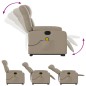 vidaXL Poltrona Alzapersona Massaggio Elettrica Cappuccino Similpelle