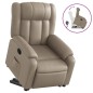 vidaXL Poltrona Alzapersona Reclinabile Cappuccino in Similpelle
