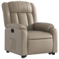 vidaXL Poltrona Alzapersona Reclinabile Cappuccino in Similpelle