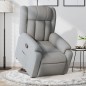 vidaXL Poltrona Alzapersona Reclinabile Grigio Chiaro in Tessuto