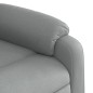 vidaXL Poltrona Alzapersona Massaggi Reclinabile Grigio Chiaro Tessuto