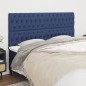 Testiera 4 pz Blu 90 x 7 x 78/88 cm in Tessuto Testiera 4 pz Blu 90 x 7 x 78/88 cm in Tessuto