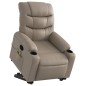vidaXL Poltrona Alzapersone Massaggi Reclinabile Cappuccino Similpelle