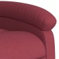 vidaXL Poltrona Alzapersona Massaggio Reclinabile Rosso Vino Tessuto