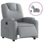 vidaXL Poltrona Elettrica Reclinabile Grigio Chiaro in Tessuto