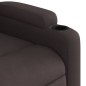 vidaXL Poltrona Alzapersona Massaggi Reclinabile Marrone Scuro Tessuto