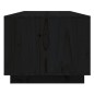 Tavolino da Salotto Nero 110x50x40 cm Legno Massello di Pino