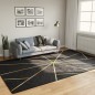 vidaXL Tappeto Lavabile Nero e Oro 190x300 cm Antiscivolo vidaXL Tappeto Lavabile Nero e Oro 190x300 cm Antiscivolo
