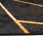 vidaXL Tappeto Lavabile Nero e Oro 190x300 cm Antiscivolo vidaXL Tappeto Lavabile Nero e Oro 190x300 cm Antiscivolo