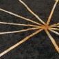 vidaXL Tappeto Lavabile Nero e Oro 190x300 cm Antiscivolo vidaXL Tappeto Lavabile Nero e Oro 190x300 cm Antiscivolo