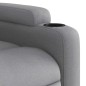 vidaXL Poltrona Alzapersona Massaggi Reclinabile Grigio Chiaro Tessuto
