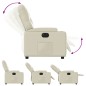 VidaXL Poltrona Reclinabile Elettrica Crema in Similpelle