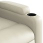 VidaXL Poltrona Reclinabile Elettrica Crema in Similpelle