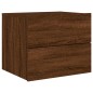 vidaXL Comodino a Parete con luci LED Rovere Marrone vidaXL Comodino a Parete con luci LED Rovere Marrone