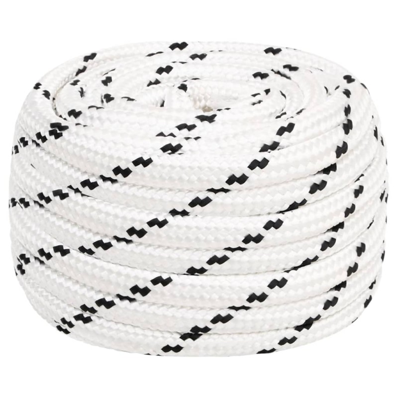 Corda Intrecciata per Barca Bianca 20 mm x 100 m Poliestere Corda Intrecciata per Barca Bianca 20 mm x 100 m Poliestere