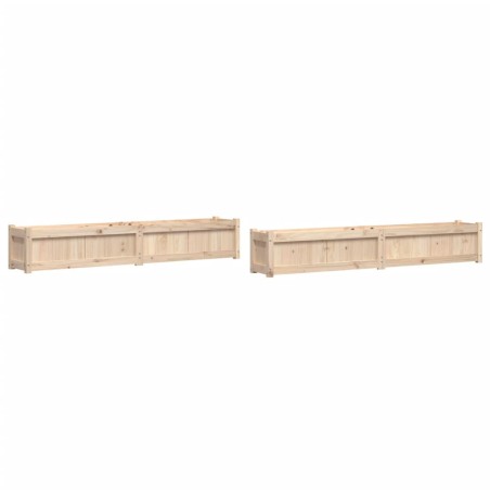 vidaXL Fioriere da Giardino 2 pz in Legno Massello di Pino