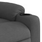 vidaXL Poltrona Alzapersona Reclinabile Grigio Scuro in Tessuto