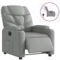 vidaXL Poltrona Elettrica Reclinabile Grigio Chiaro in Tessuto