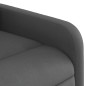 vidaXL Poltrona Alzapersona Massaggi Reclinabile Grigio Scuro Tessuto