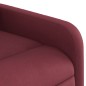 vidaXL Poltrona Alzapersona Massaggio Reclinabile Rosso Vino Tessuto